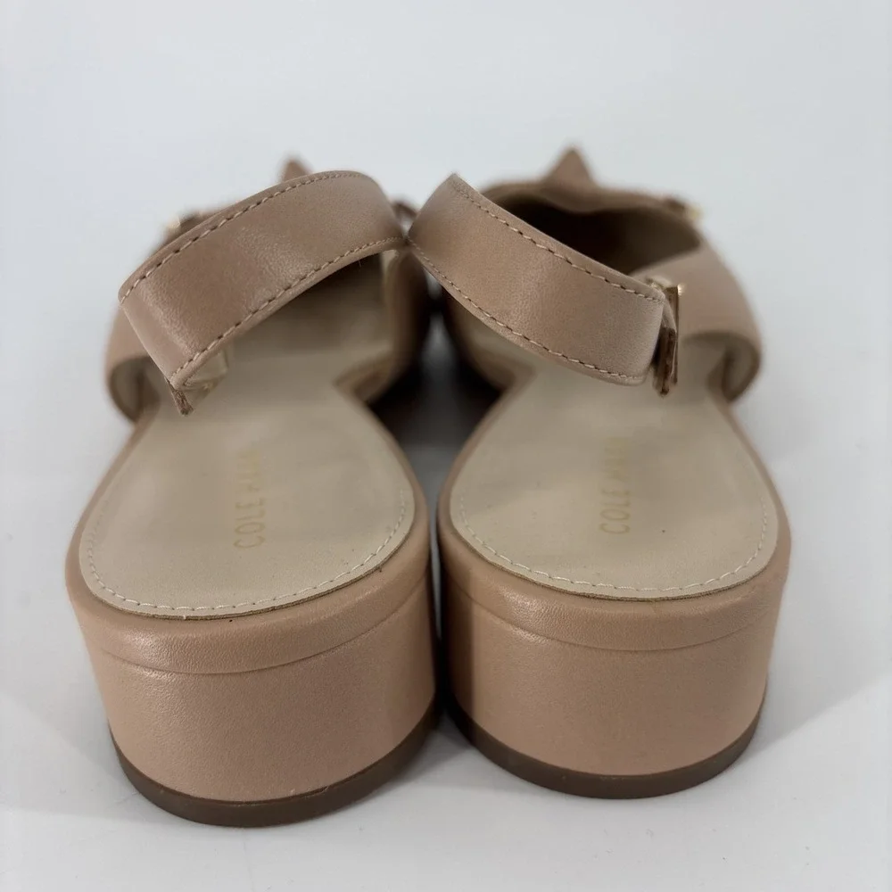 Cole Haan Menlo Skimmer Women's 10.5B Nude Pointed Toe Slingback Flats
